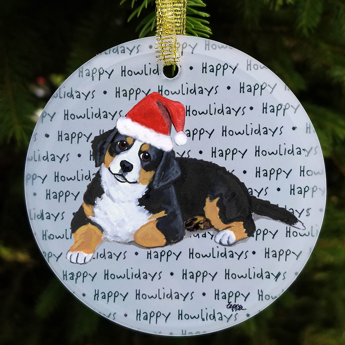 Bernese Mountain Dog Christmas Ornament