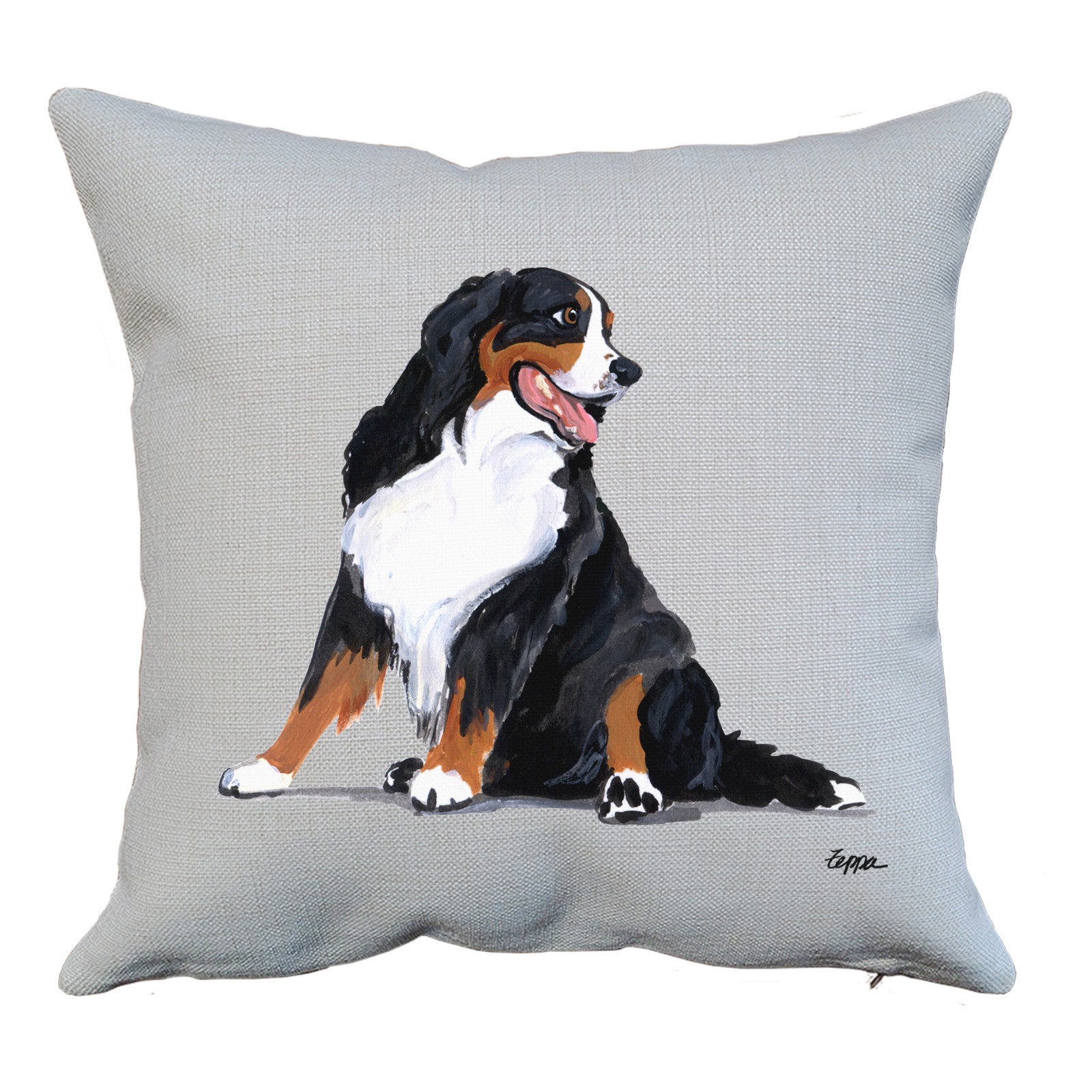 Bernese Mountain Dog Throw Pillow