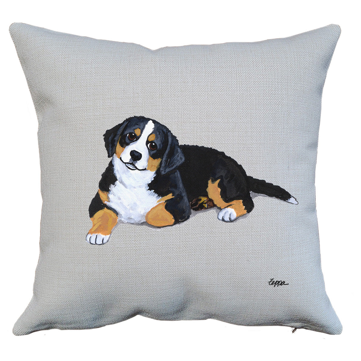 Bernese Mountain Dog Puppy Throw Pillow