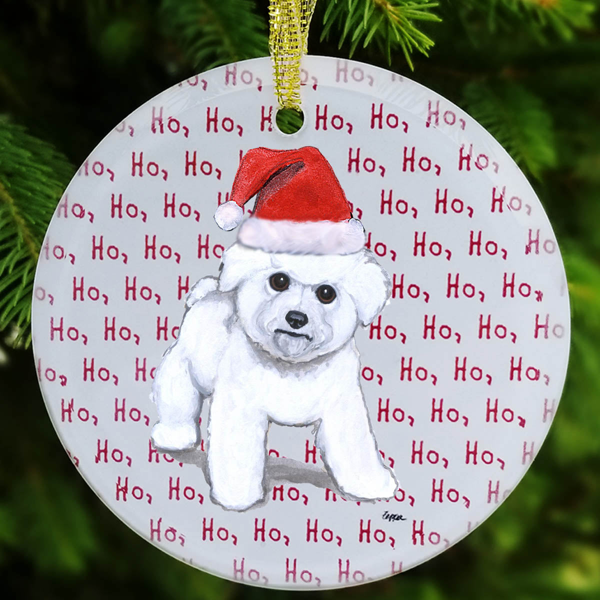 Bichon Frise Christmas Ornament