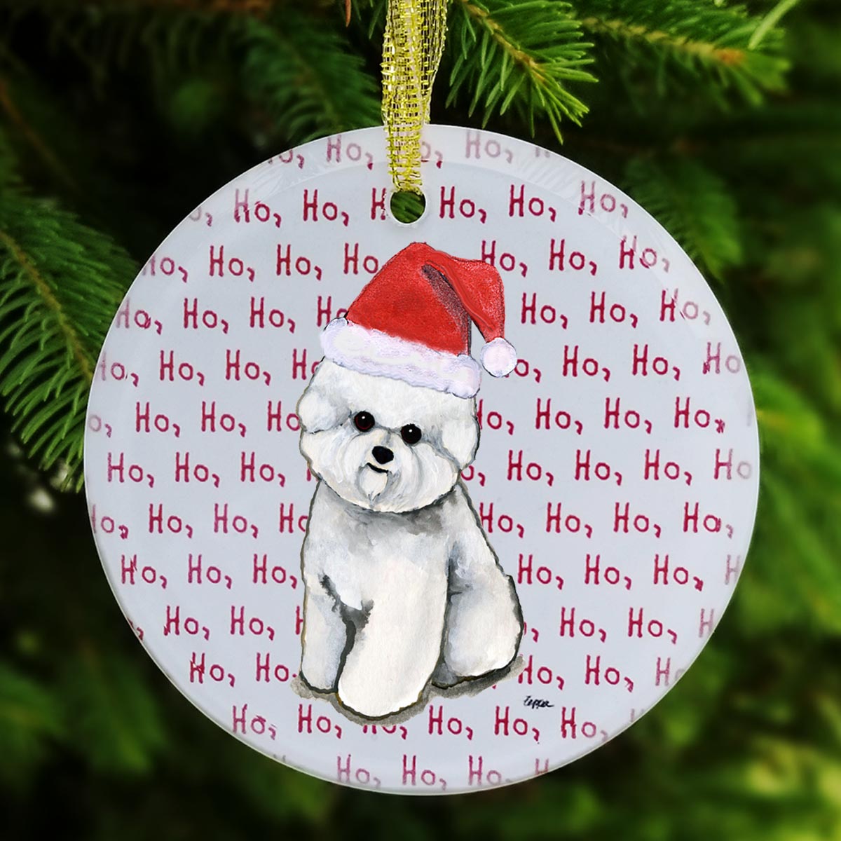 Bichon Frise Christmas Ornament