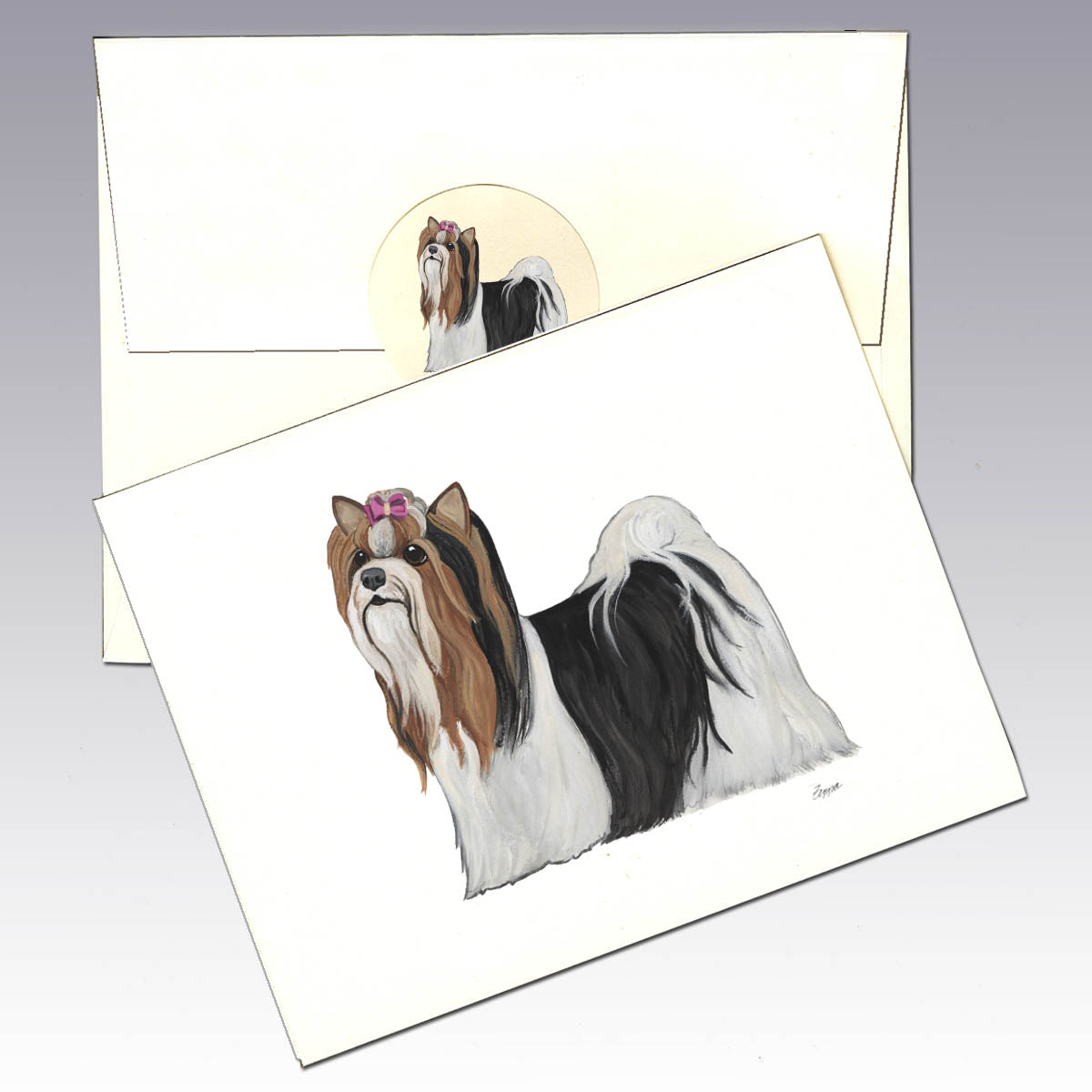 Biewer Terrier Note Cards