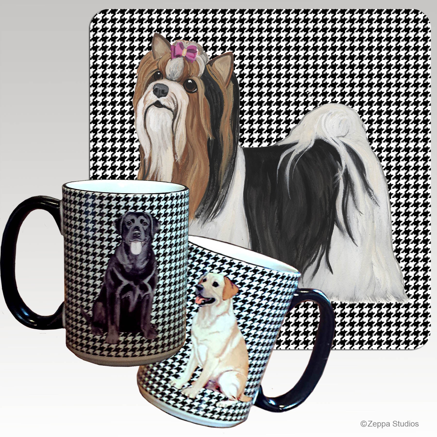 Biewer Terrier Houndstooth Mug