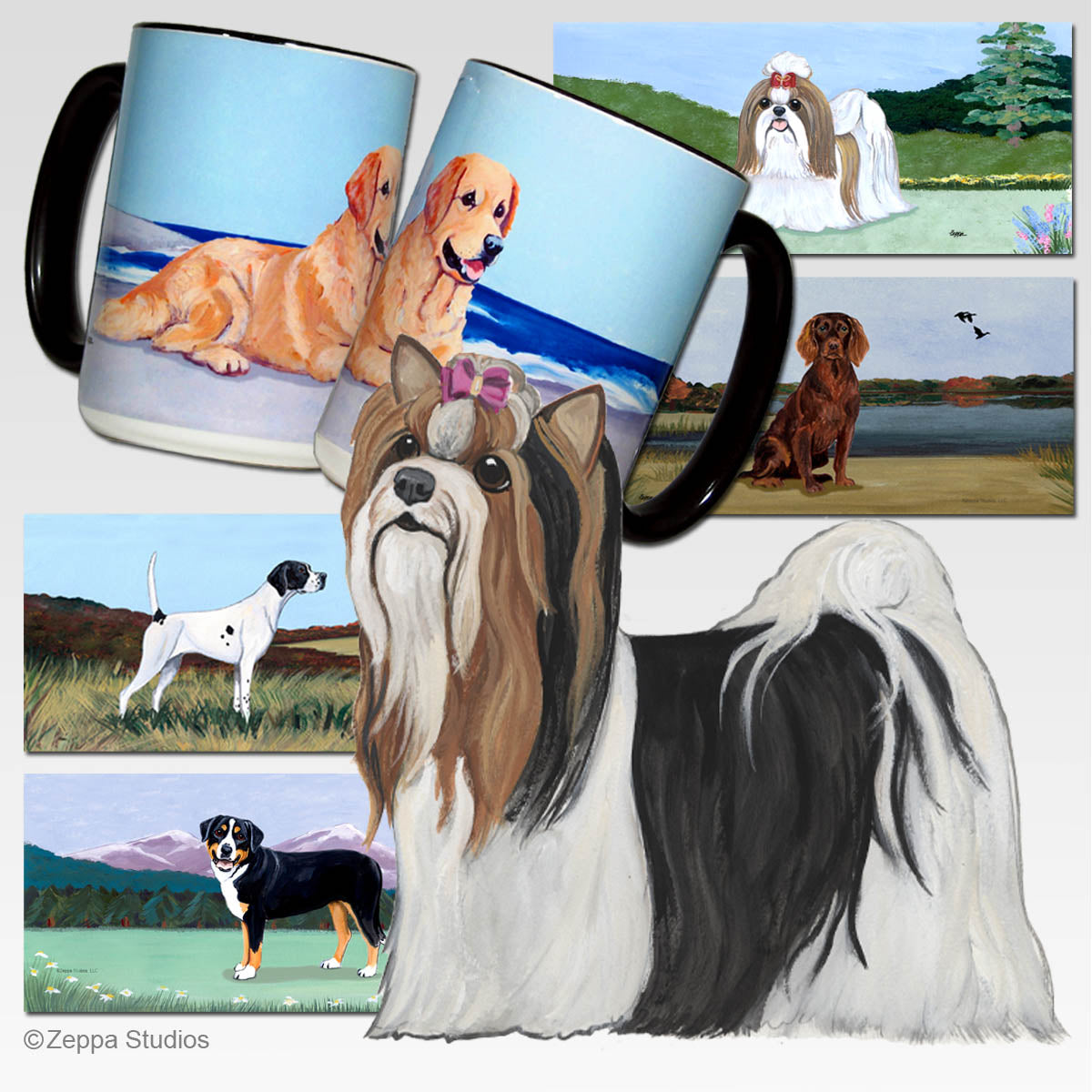 Biewer Terrier Scenic Mugs