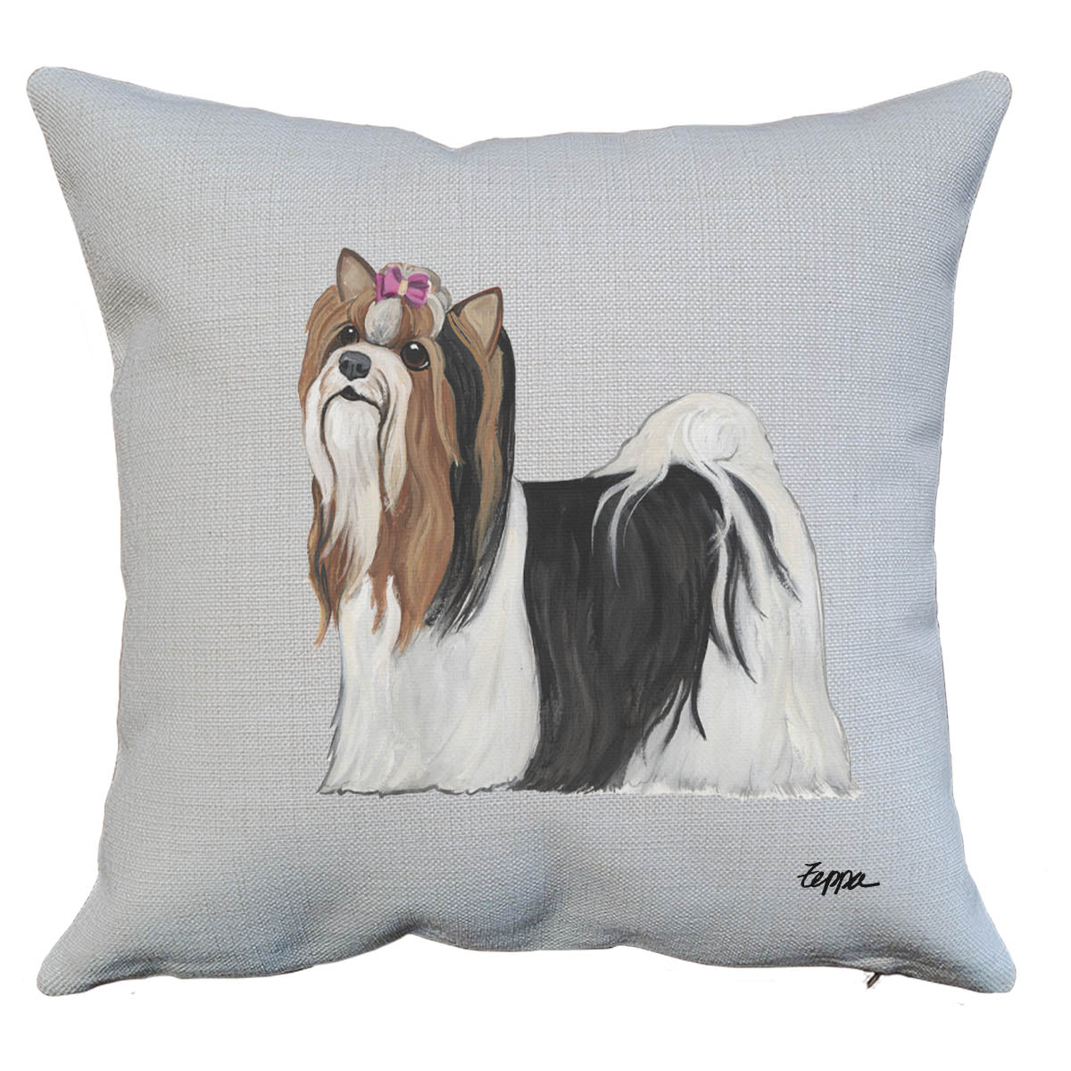 Biewer Terrier Throw Pillow