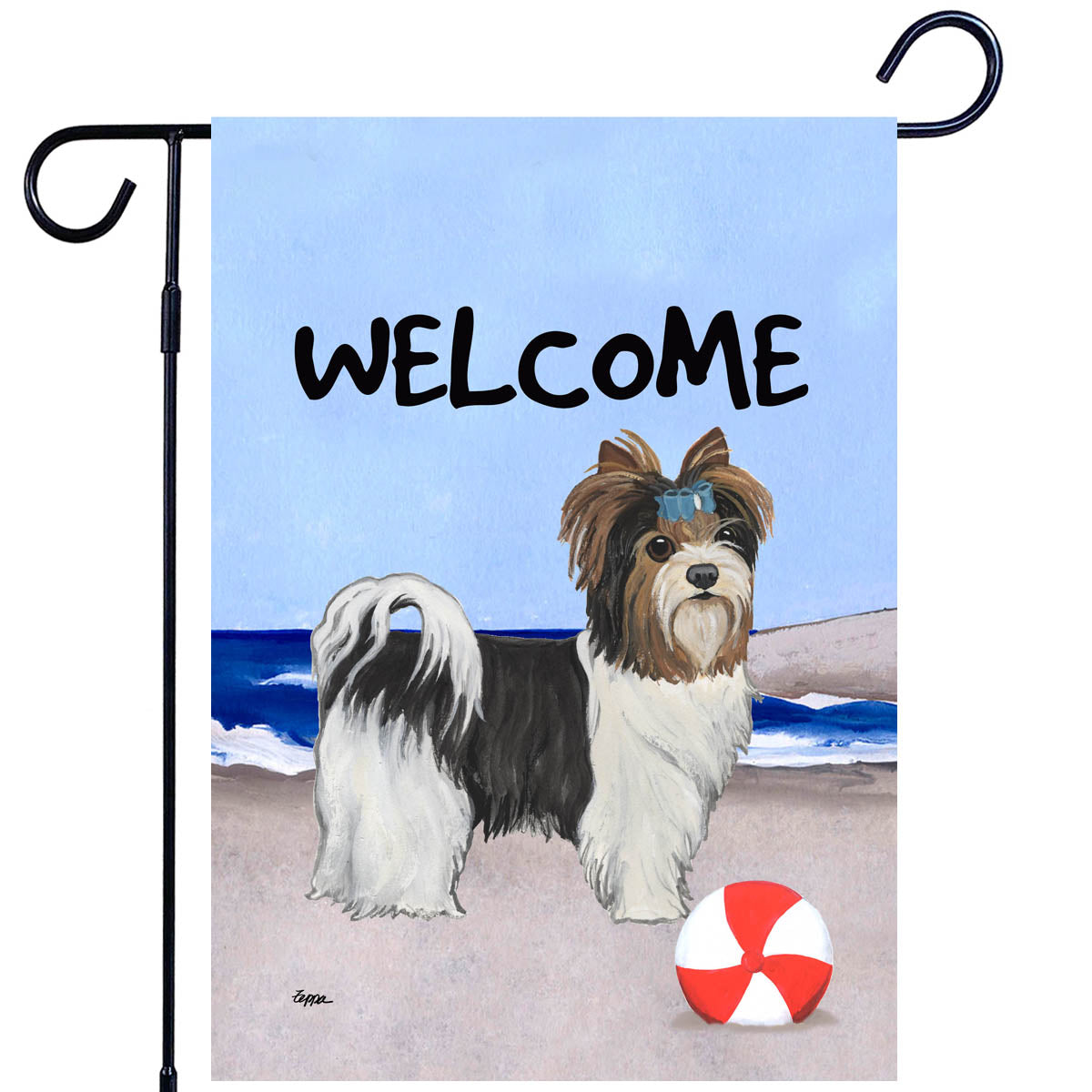 Biewer Terrier Scenic Garden Flag