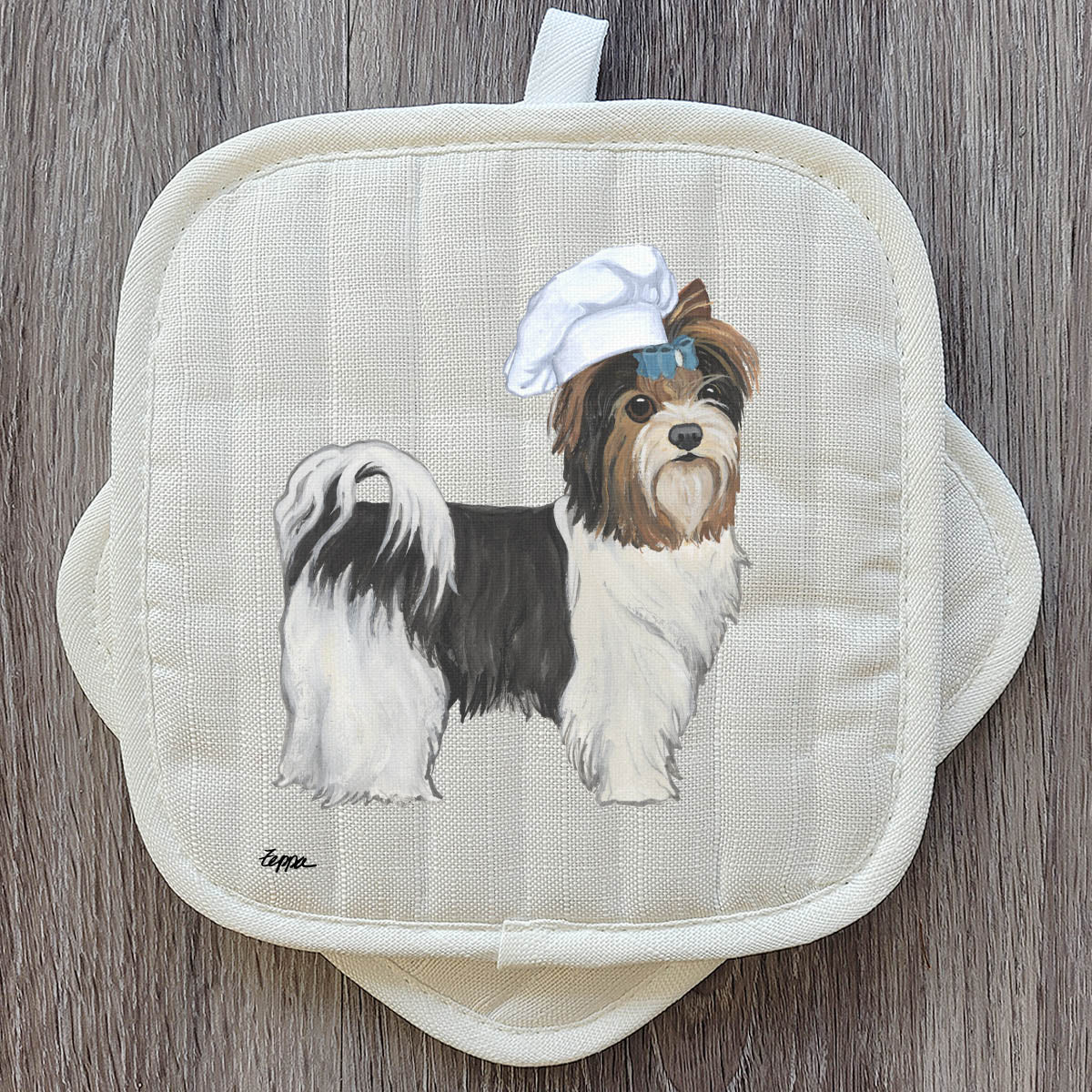 Biewer Terrier Puppy Clip Pot Holder Set