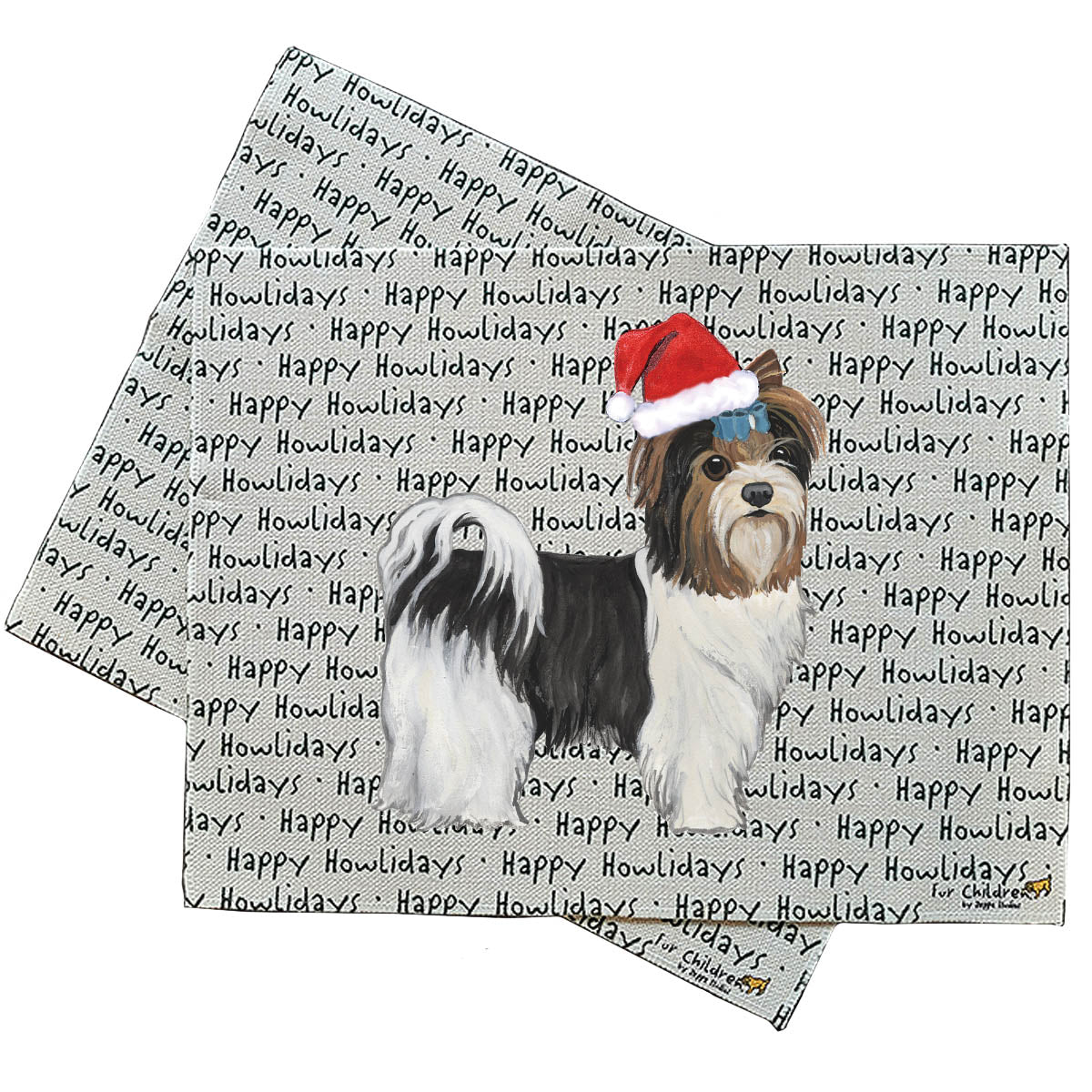 Biewer Terrier Puppy Clip Howliday Placemats