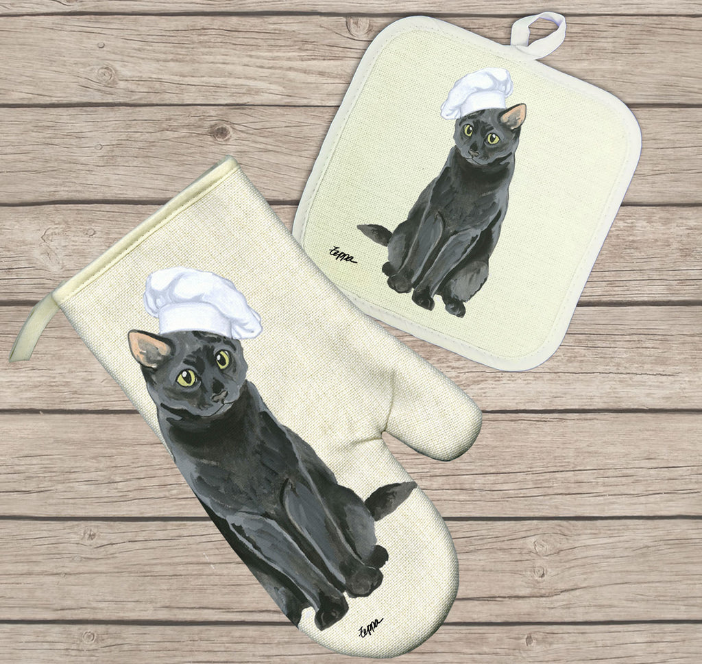 Black Cat Oven Mitt, Life Is What You Bake It