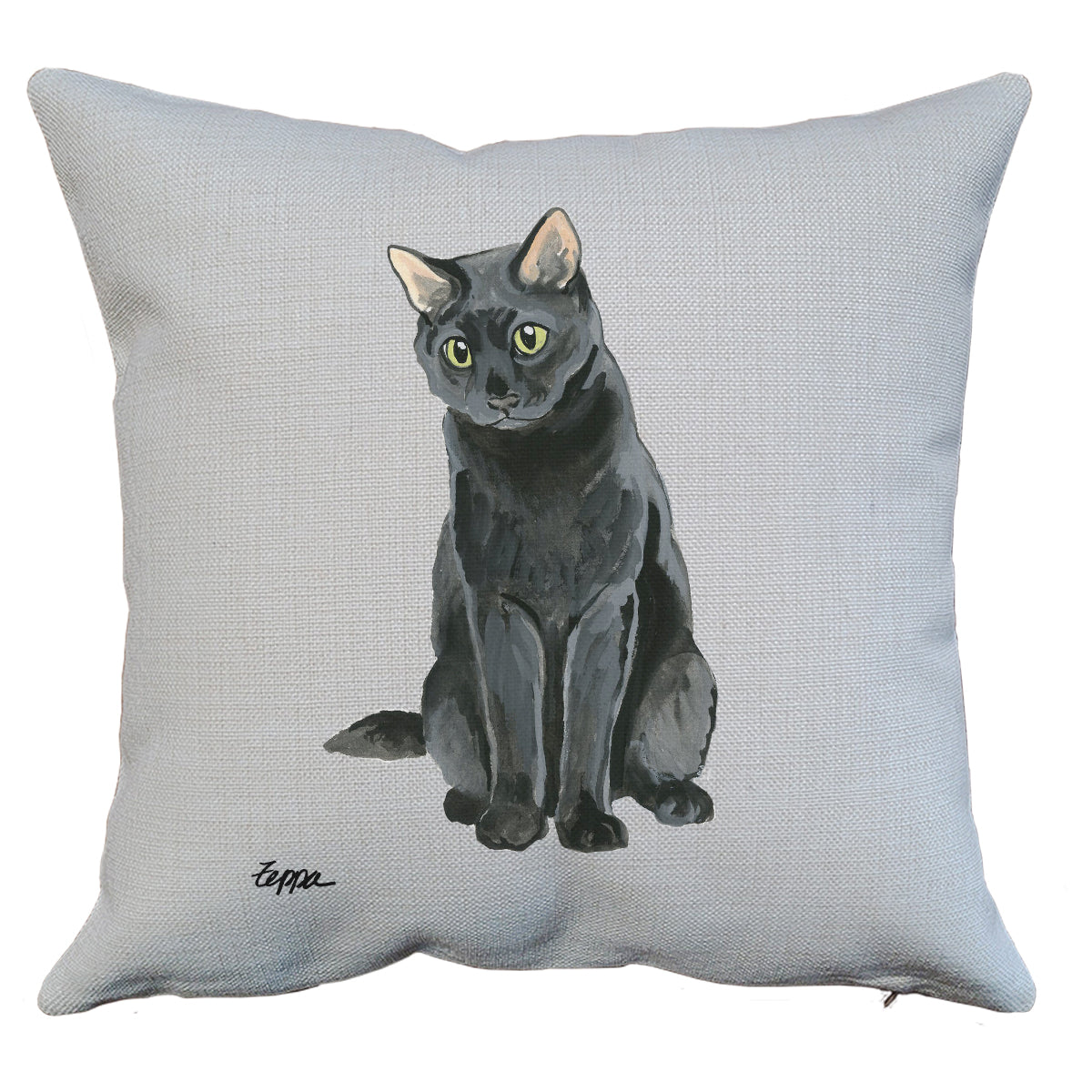 Black Cat Throw Pillow