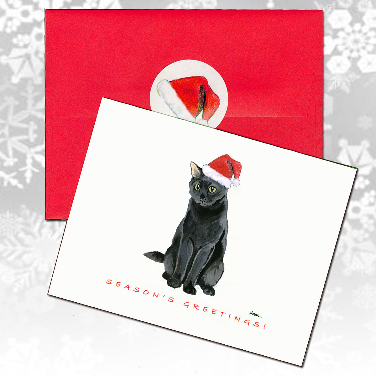 Black Cat Christmas Cards