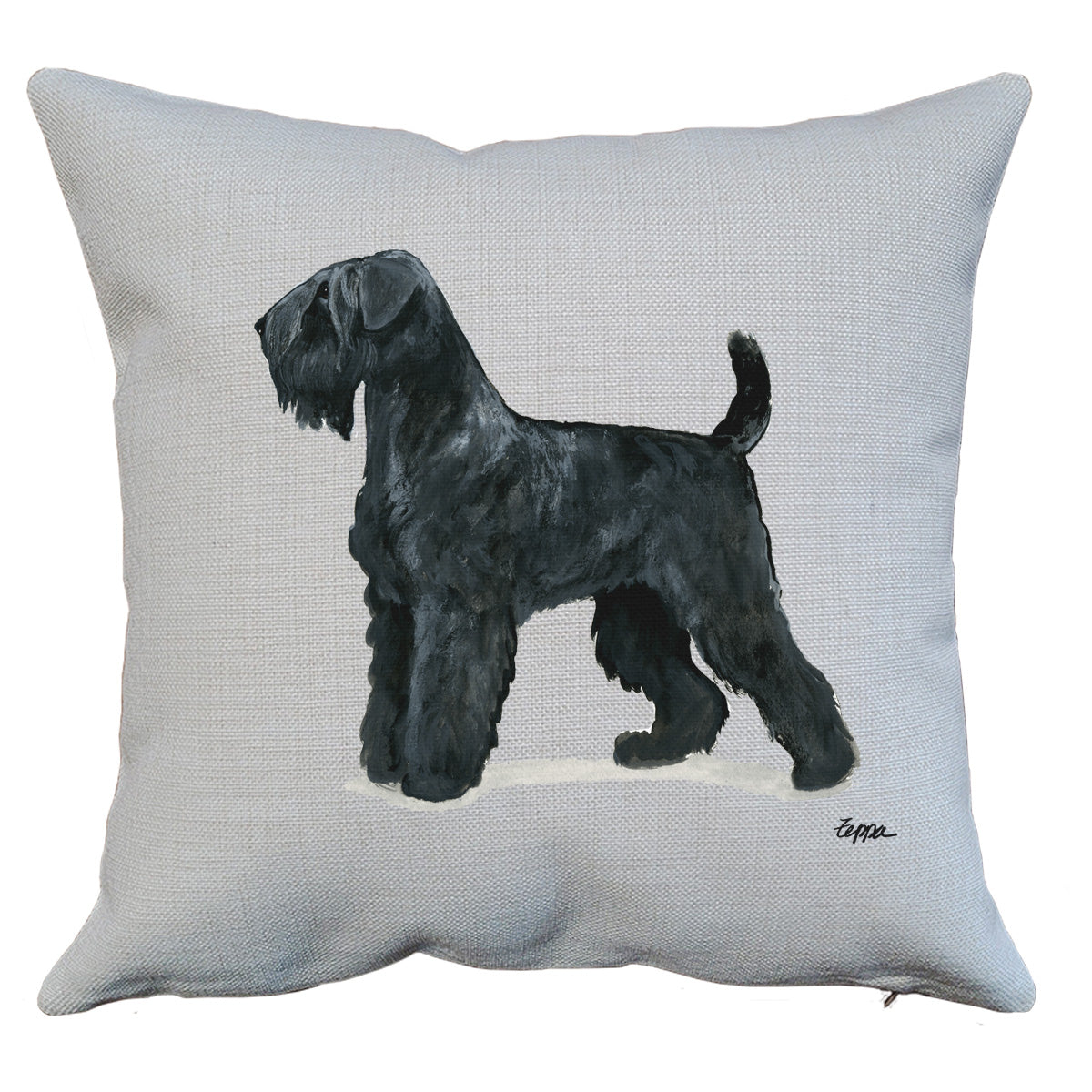 Black Russian Terrier Throw Pillow