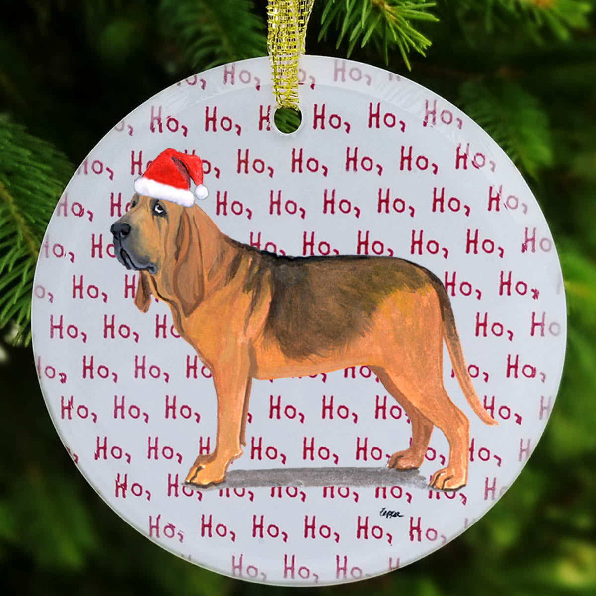 Bloodhound Christmas Ornament