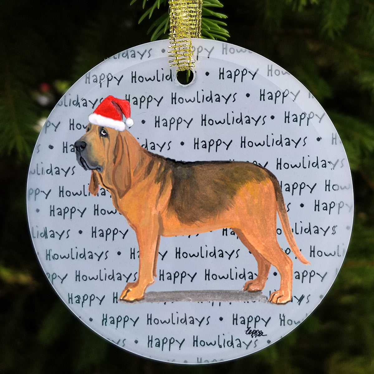 Bloodhound Christmas Ornament