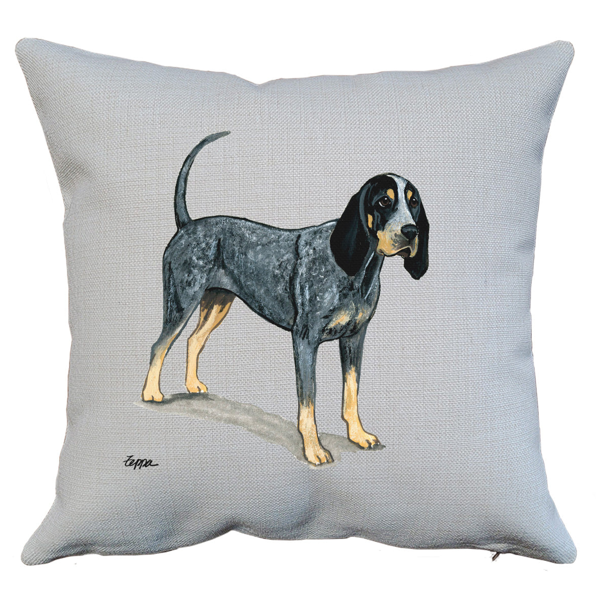 Bluetick Coonhound Throw Pillow