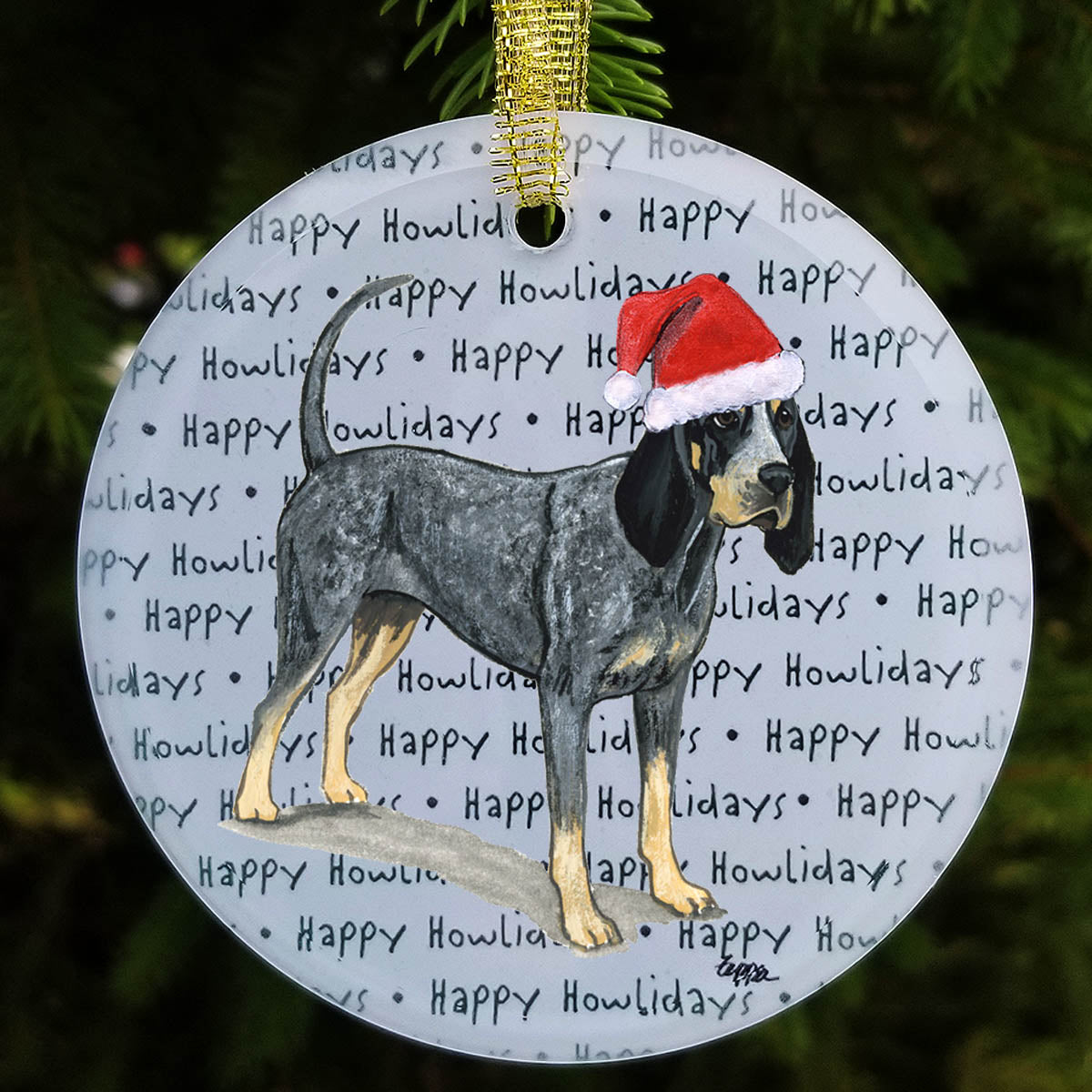 Bluetick Coonhound Christmas Ornament
