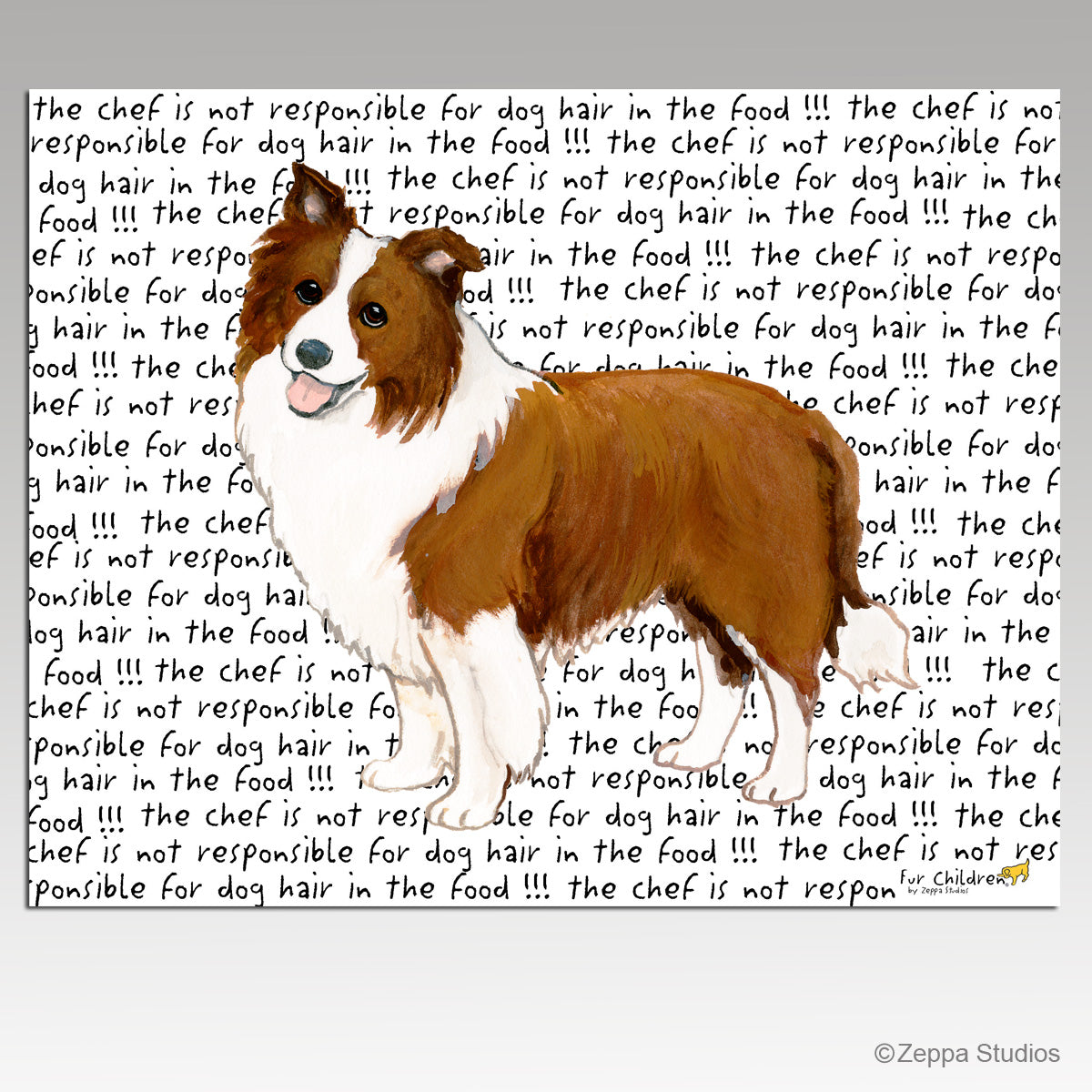 Border Collie Message Cutting Board