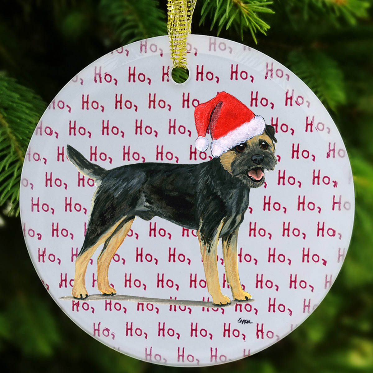 Border Terrier Christmas Ornament