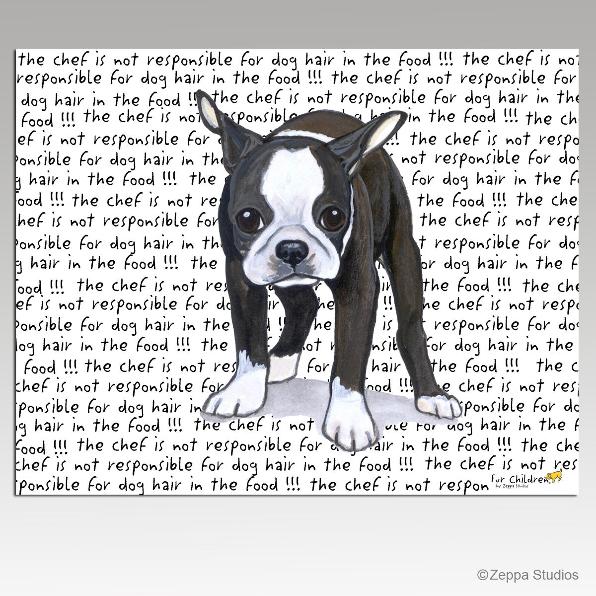Boston Terrier Message Cutting Board
