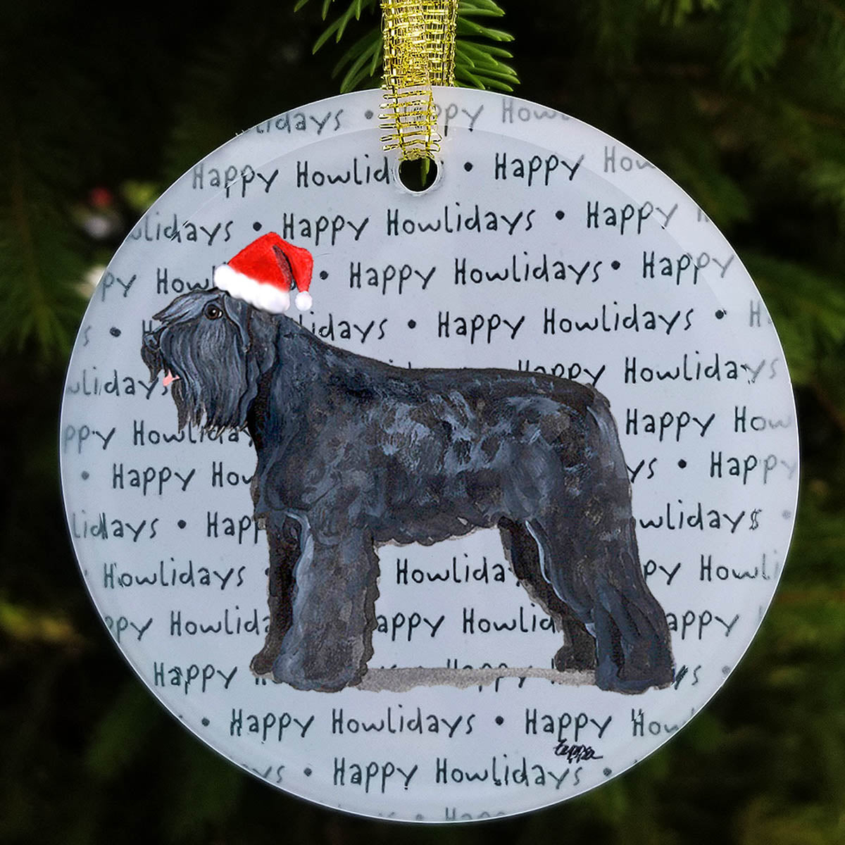 Bouvier Christmas Ornament