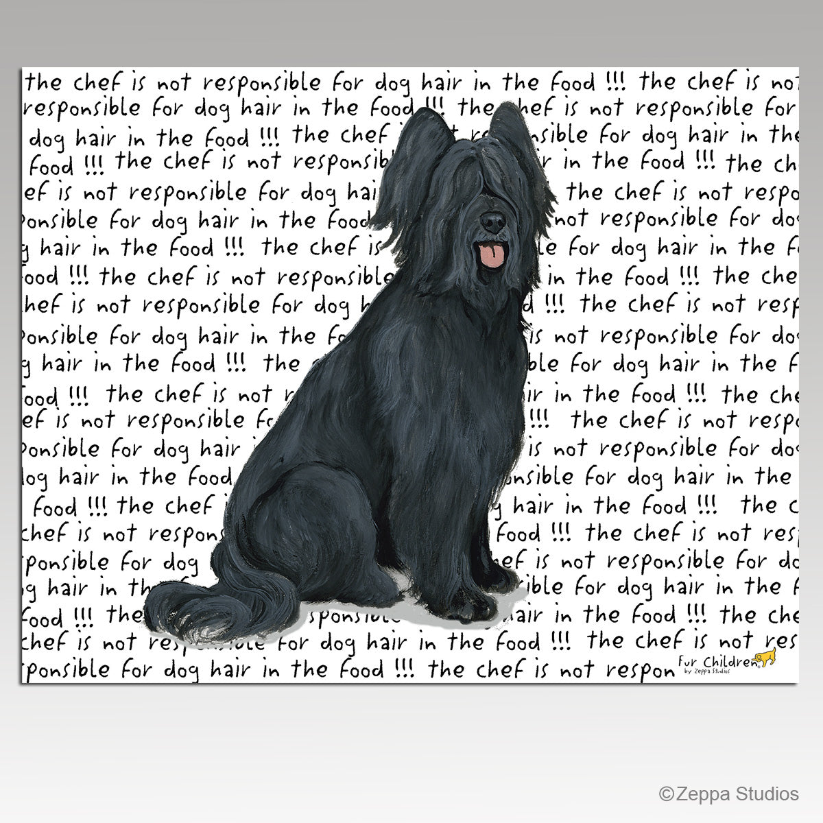 Briard Message Cutting Board