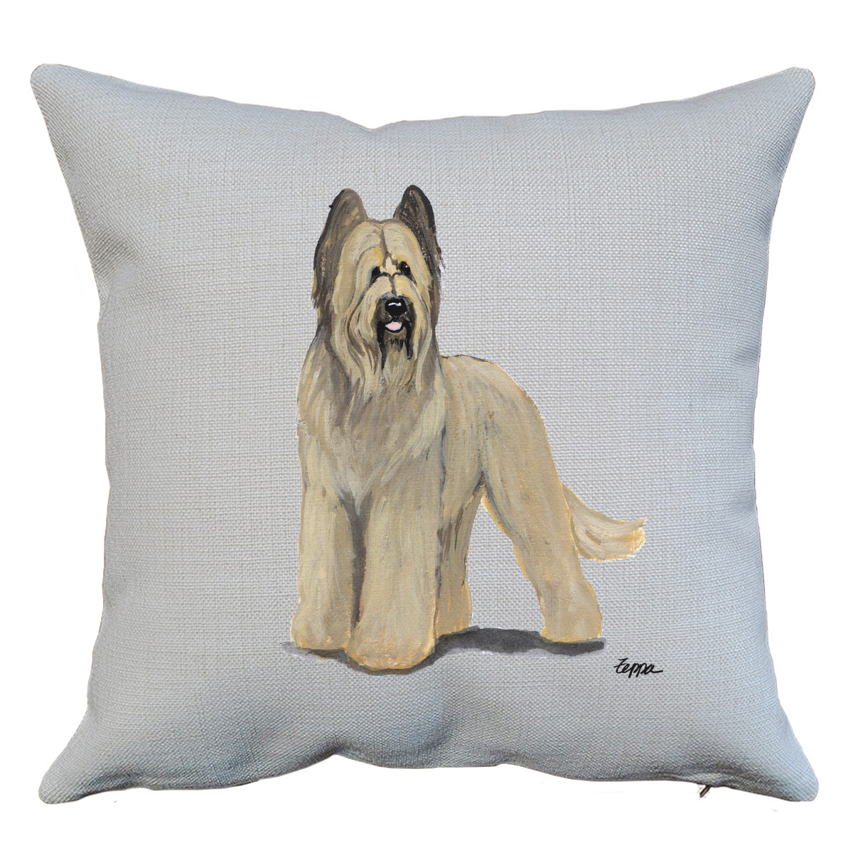 Briard Throw Pillow