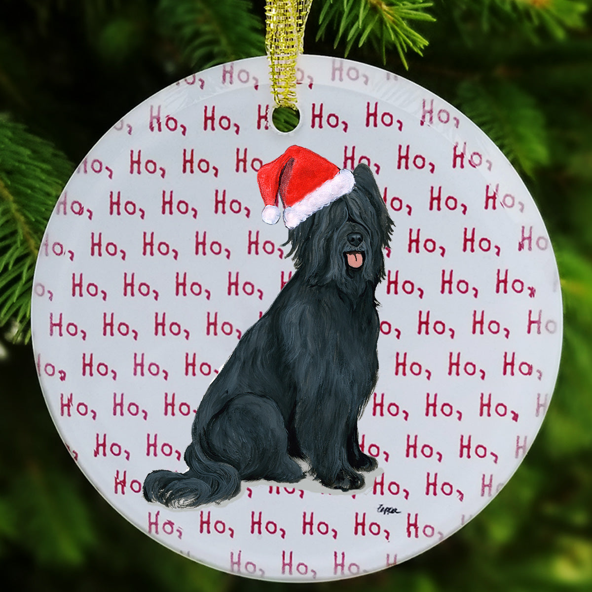 Briard Christmas Ornament