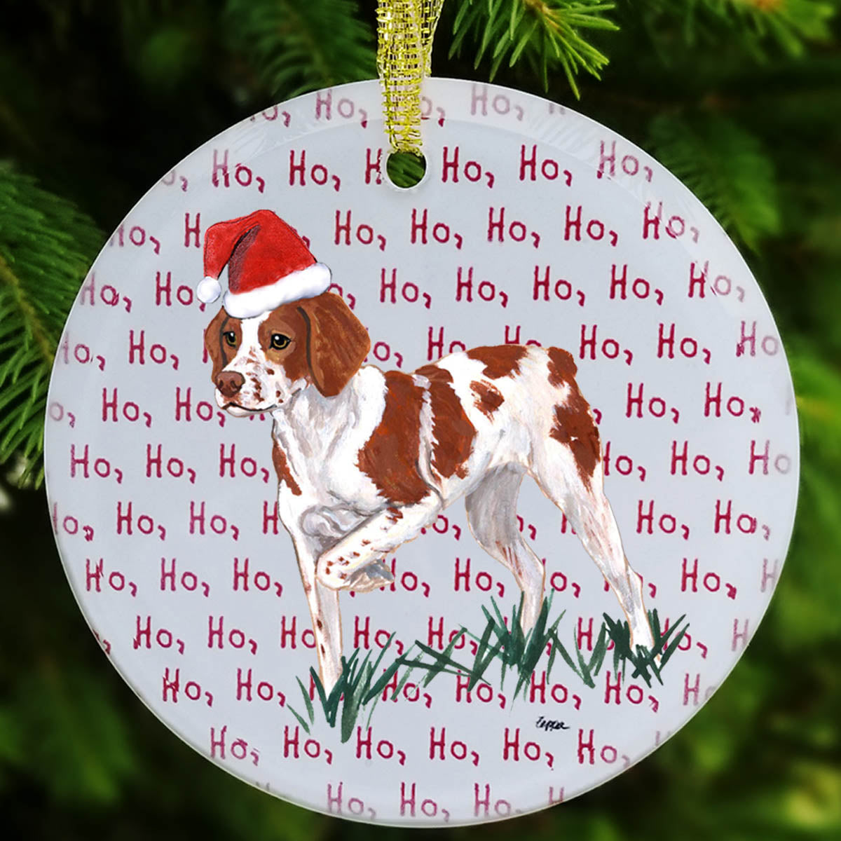 Brittany Christmas Ornament