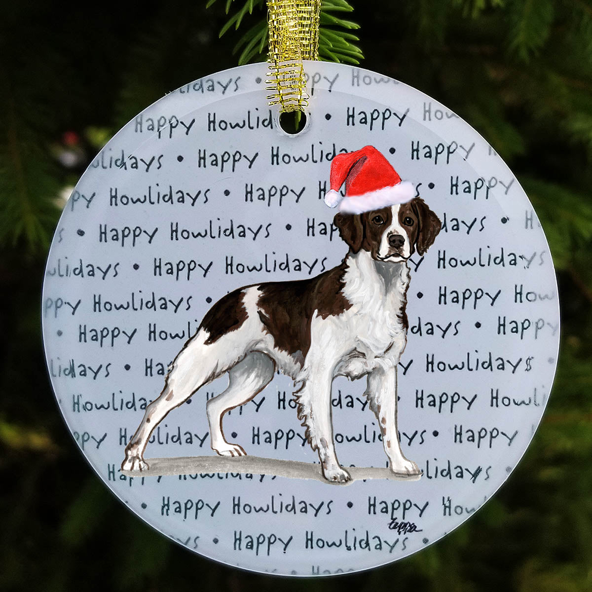 Brittany Christmas Ornament