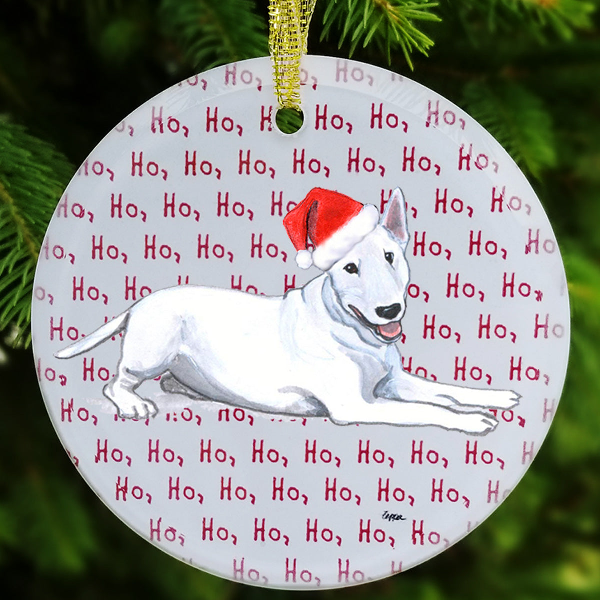 Bull Terrier Christmas Ornament