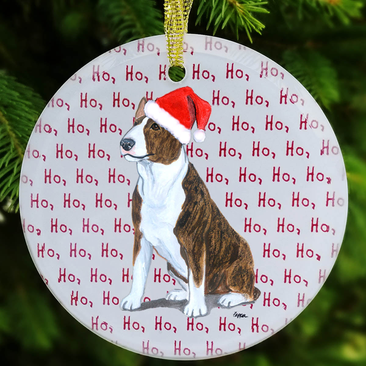 Bull Terrier Christmas Ornament