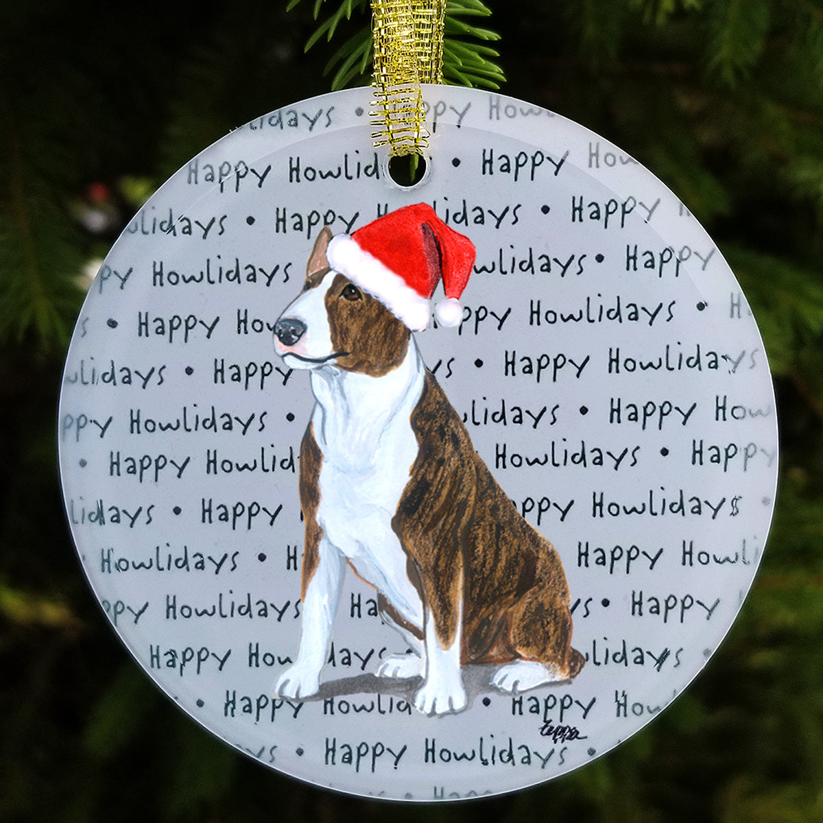 Bull Terrier Christmas Ornament