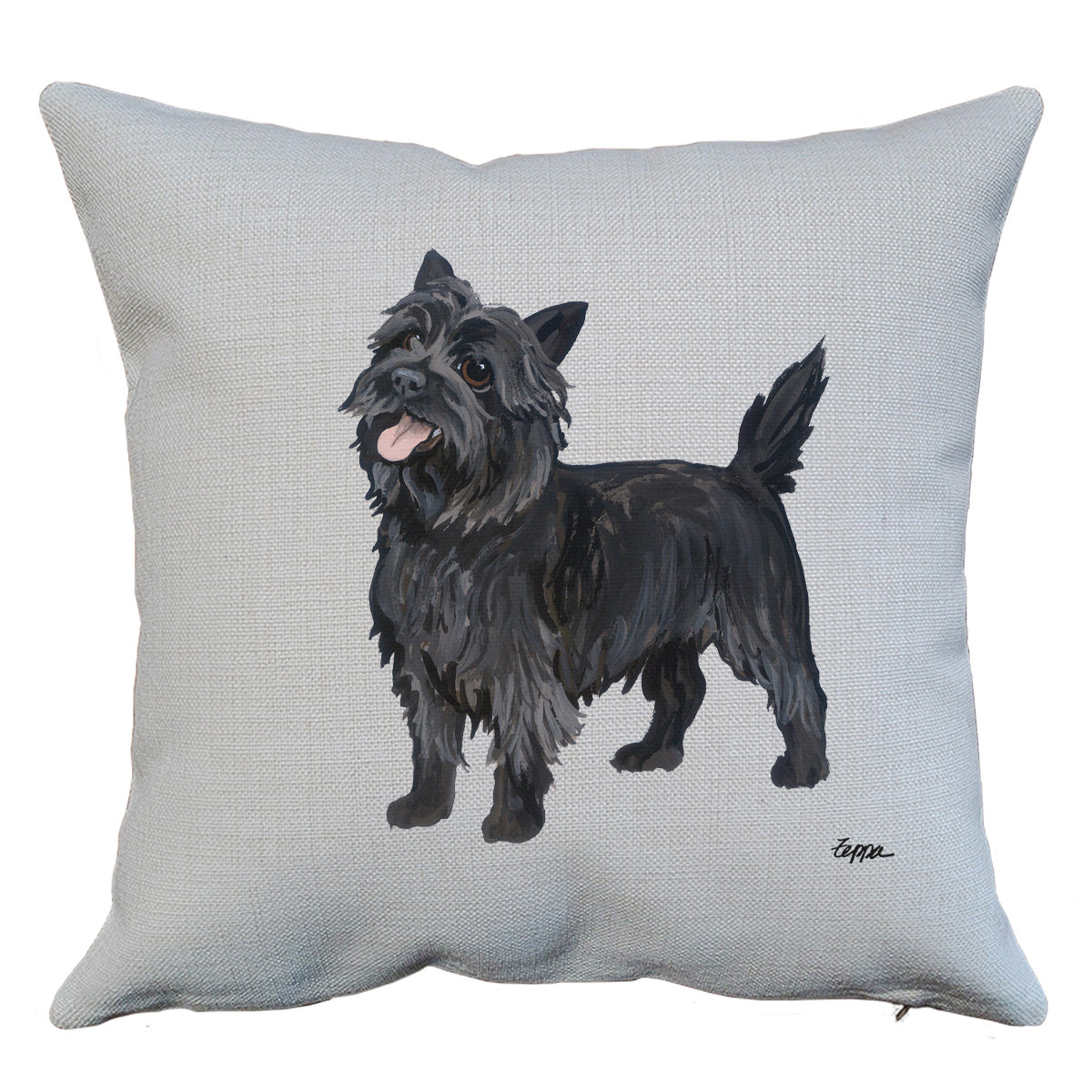 Black Cairn Terrier Throw Pillow