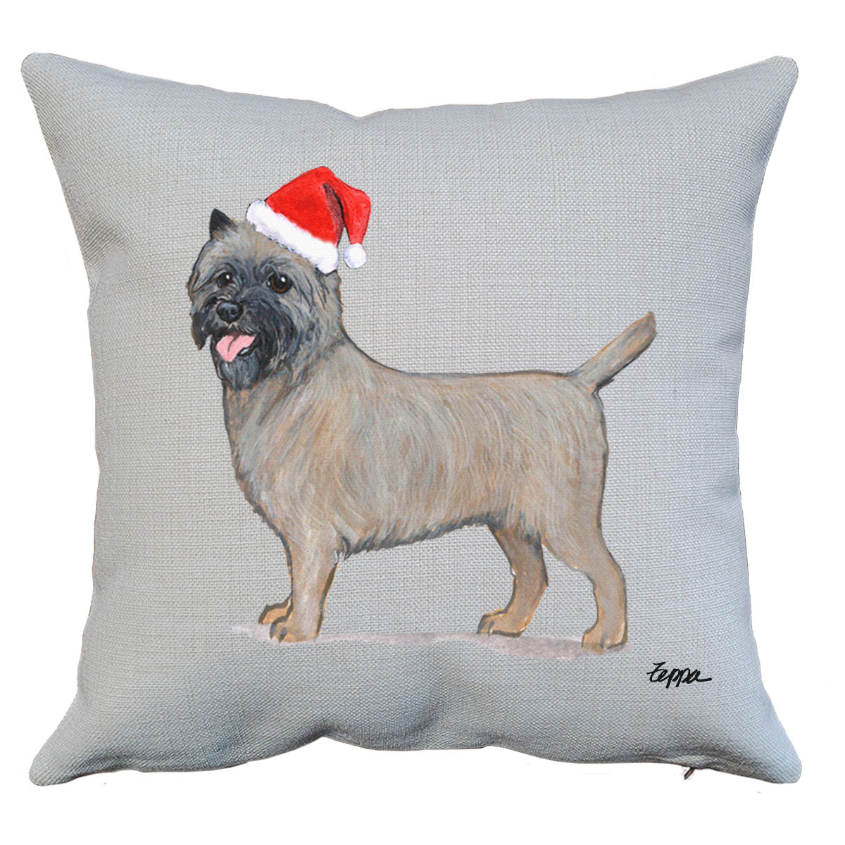 Cairn Terrier Santa Pillow