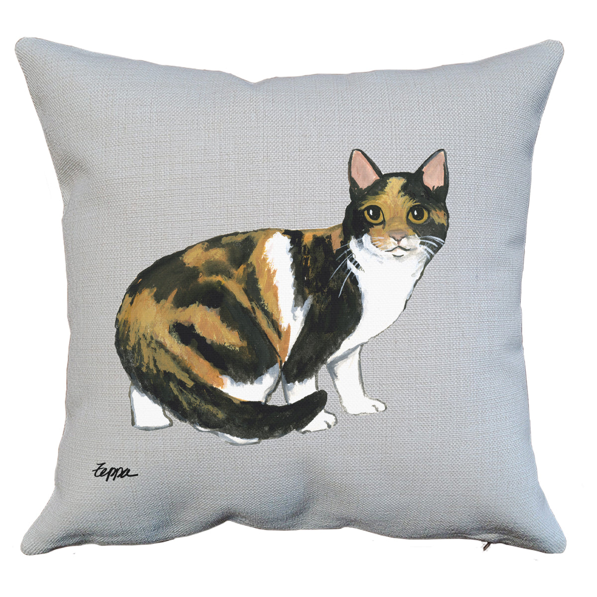 Calico Cat Throw Pillow