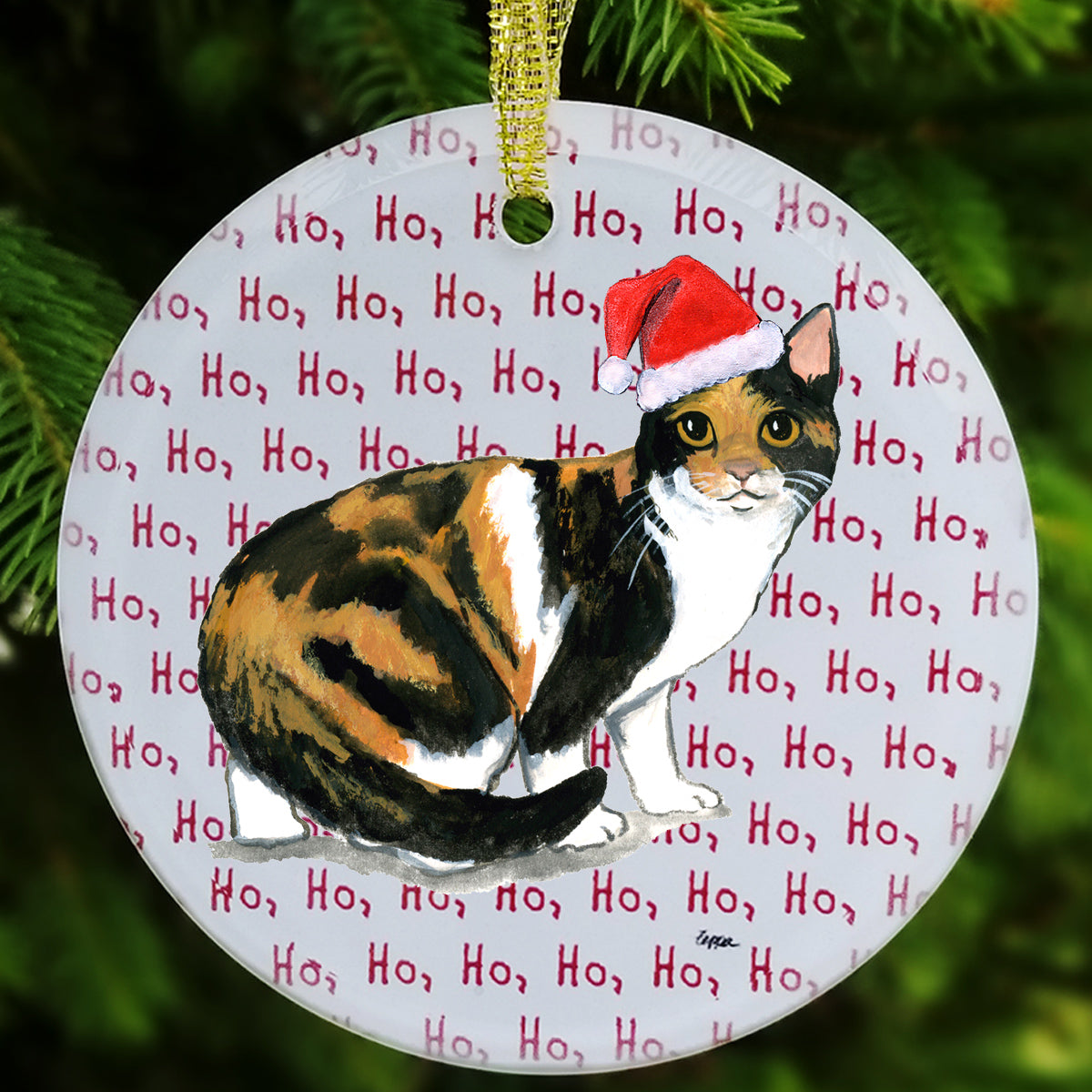 Calico Cat  Christmas Ornaments