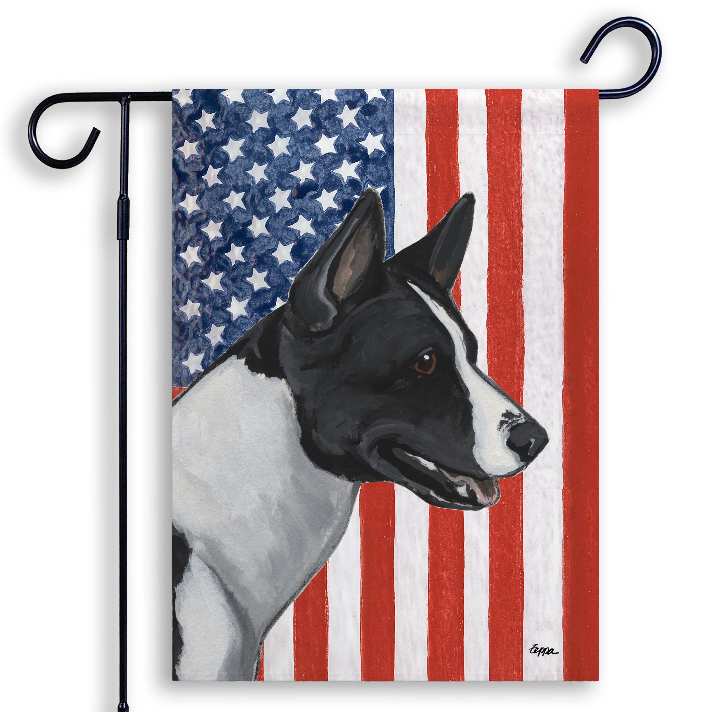 Canaan Dog Americana Garden Flag
