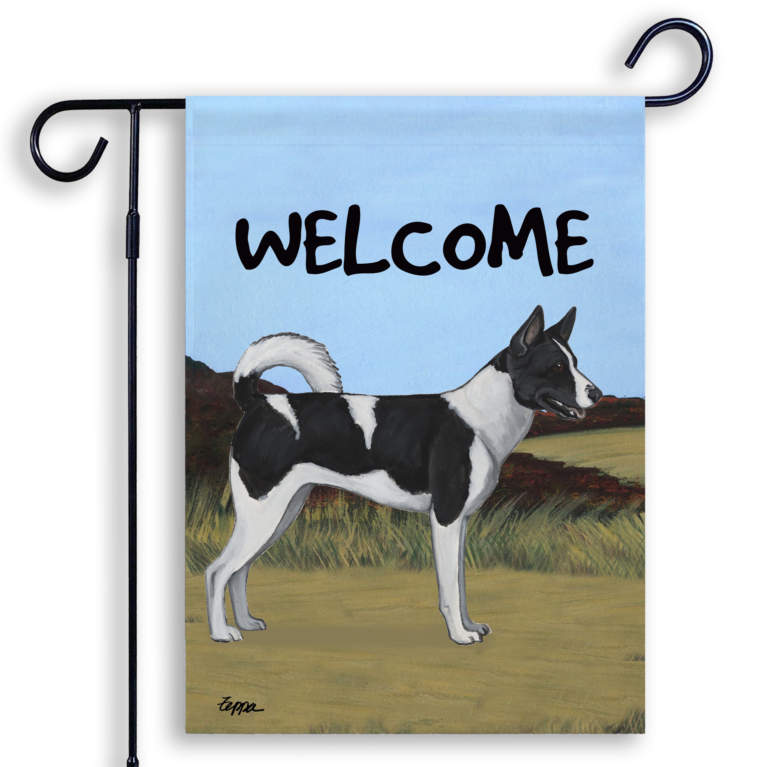 Canaan Dog Welcome Garden Flag