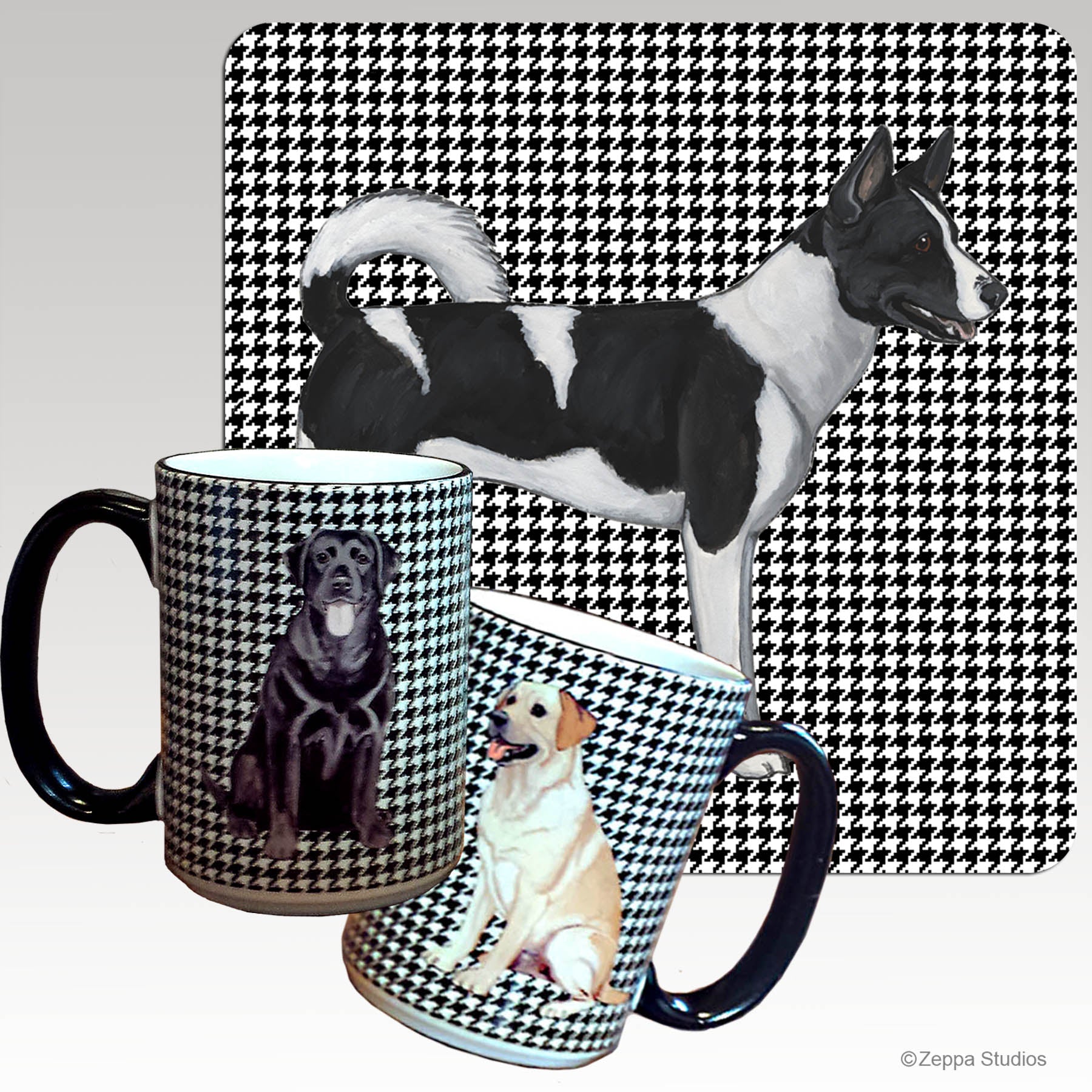 Canaan Dog Houndstooth Mug Design