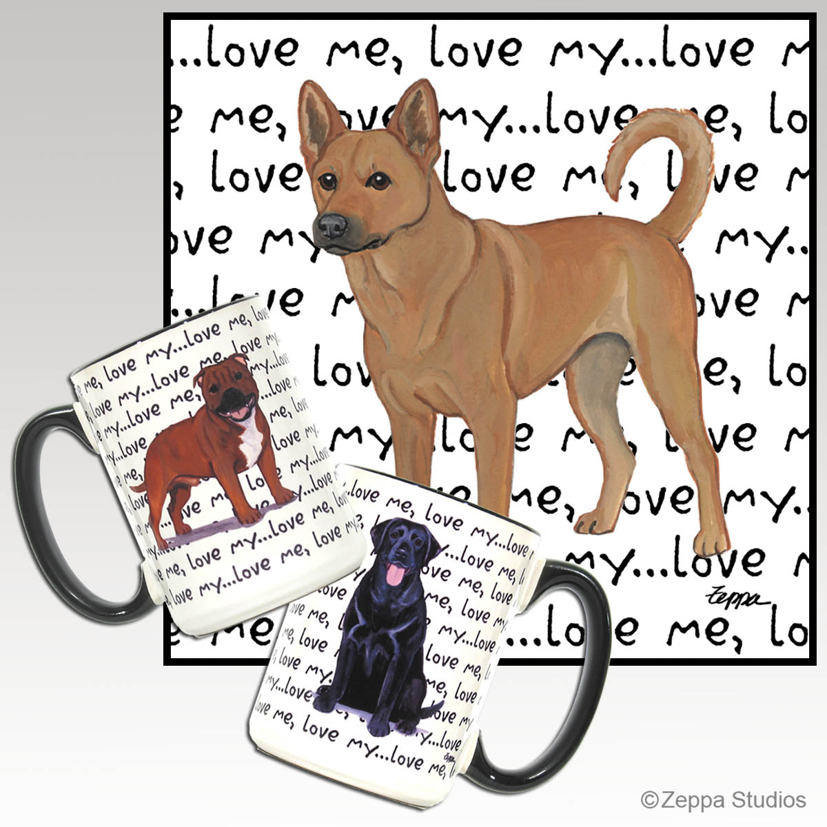 Carolina Dog design for love me wrap design mugs.