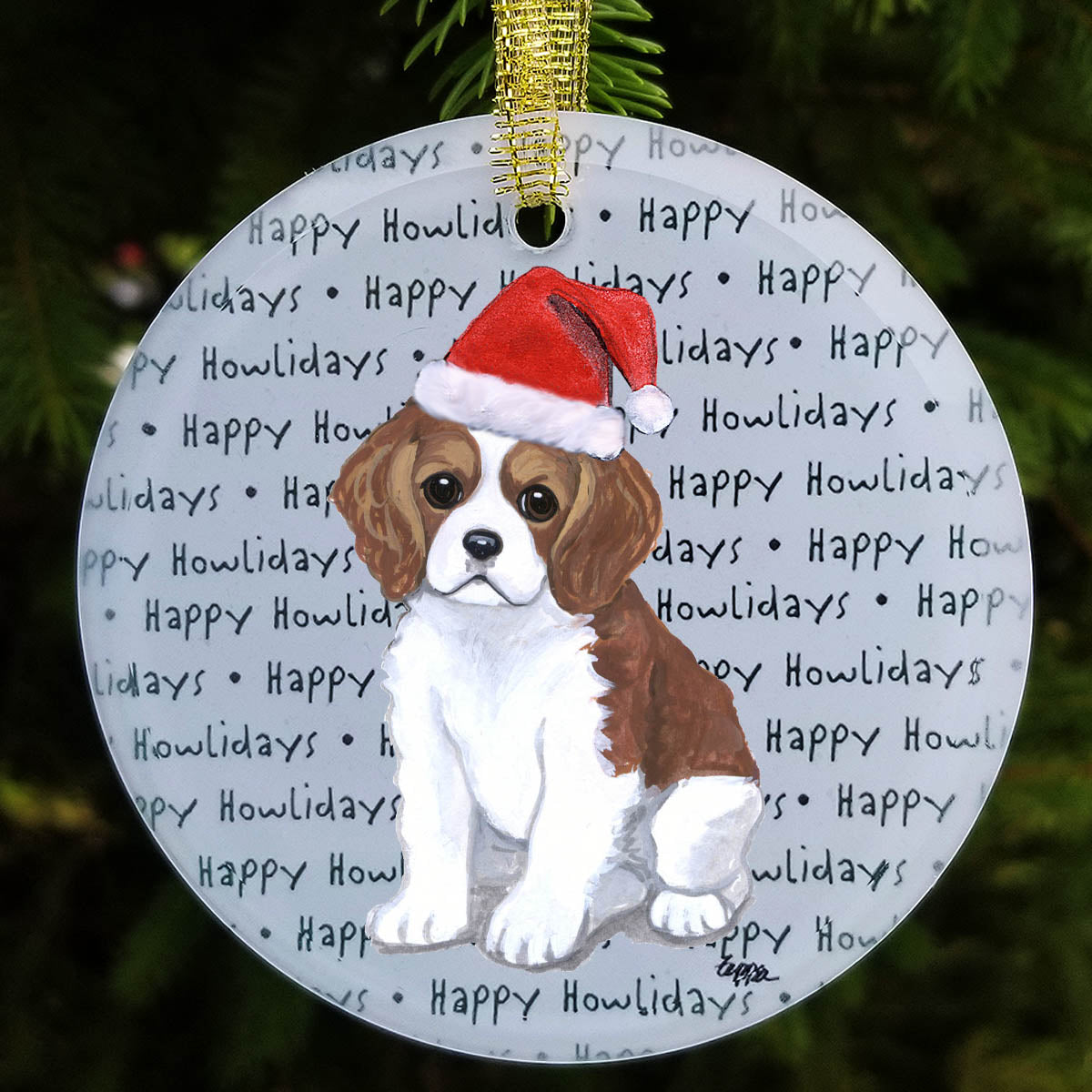 Cavalier King Charles Spaniel Christmas Ornament