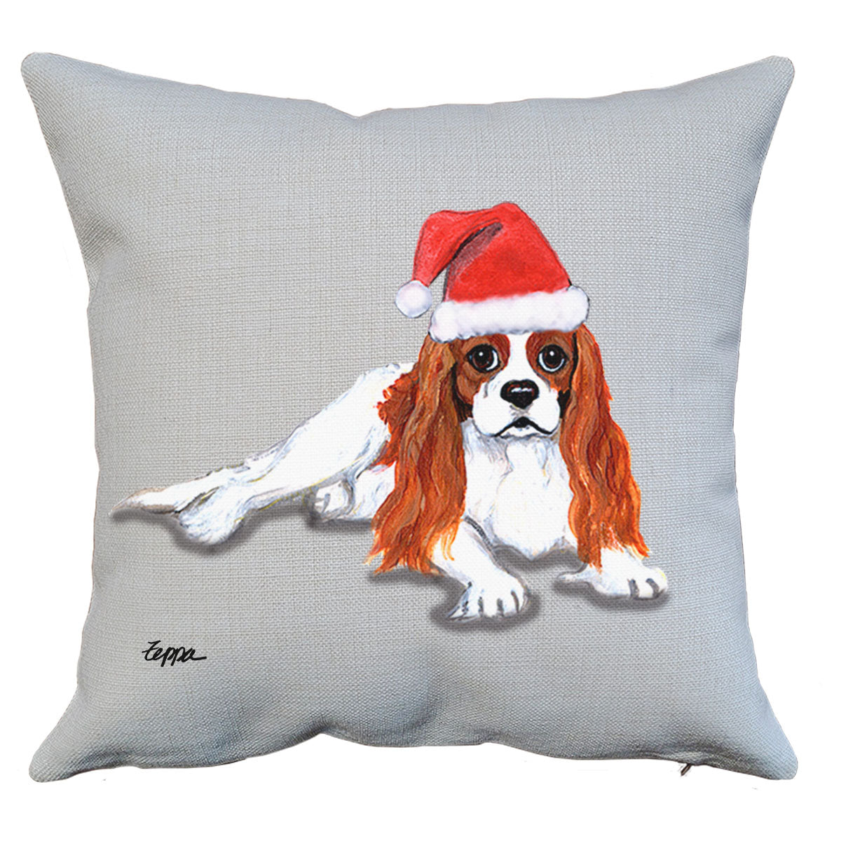 Cavalier Blenheim Santa Pillow
