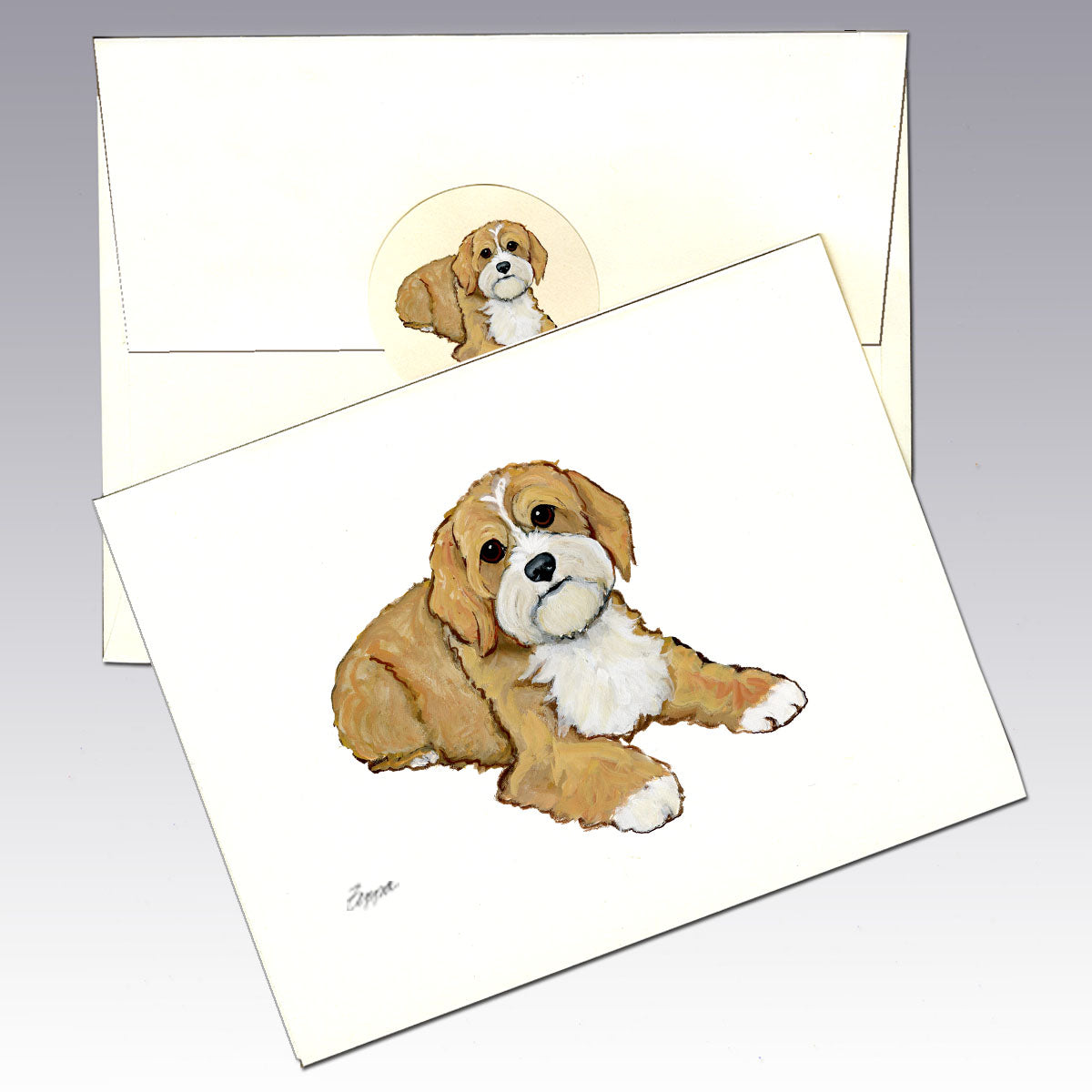 Cavapoo Note Cards – Zeppa Studios