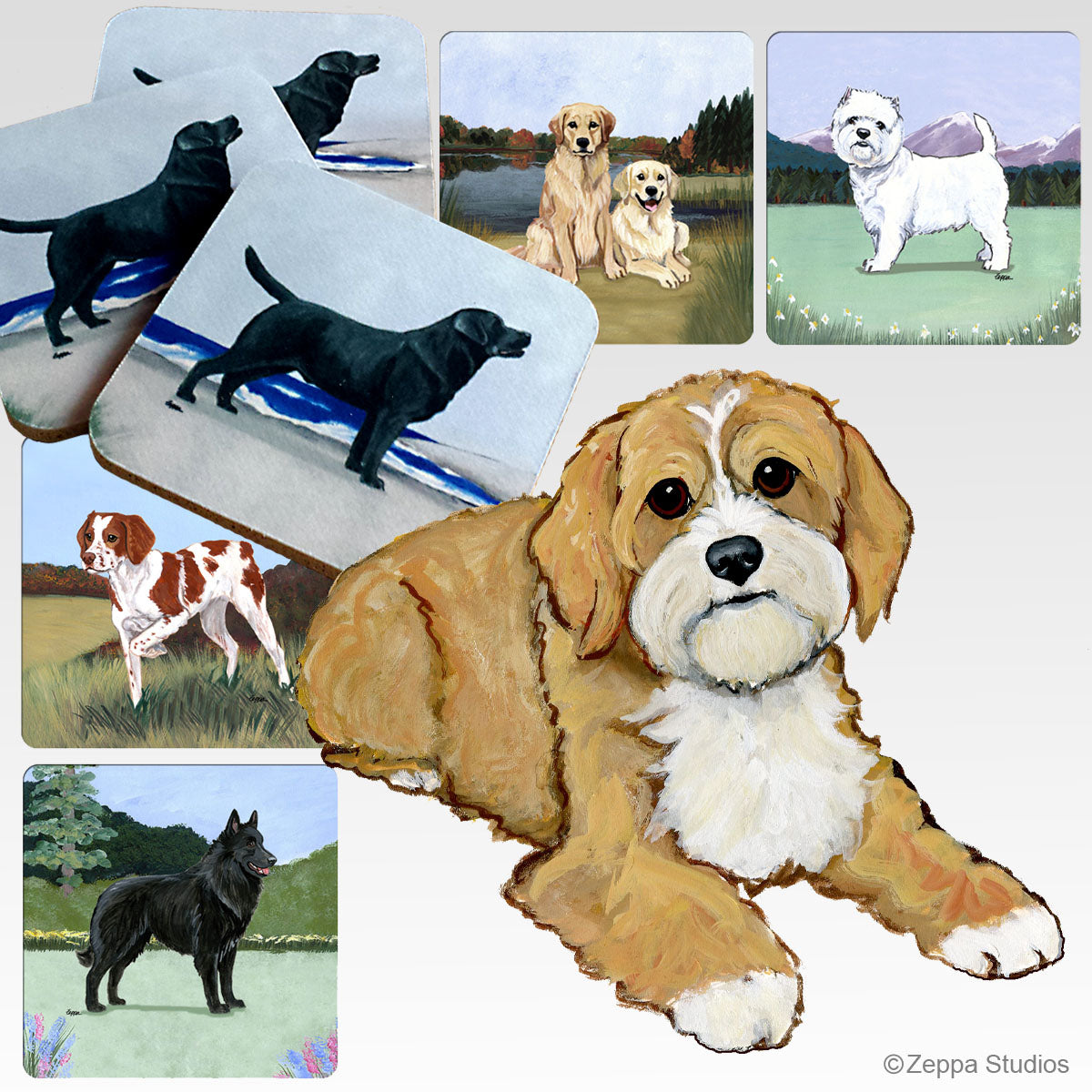 Cavapoo Scenic Coasters