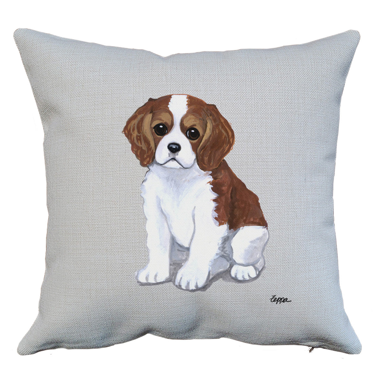 Cavalier King Charles Puppy Throw Pillow