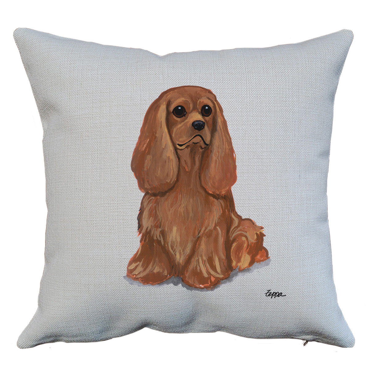 Cavalier King Charles Ruby Throw Pillow