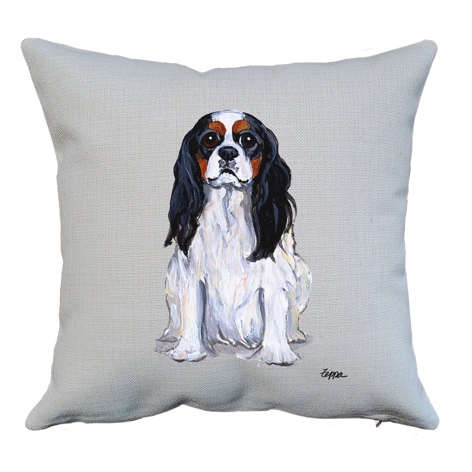 Cavalier King Charles Tri Color Throw Pillow