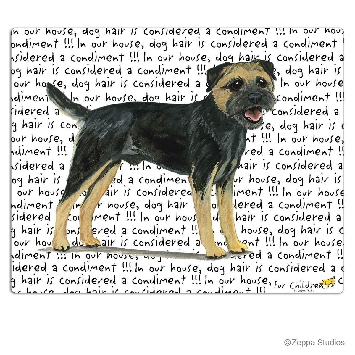 Border Terrier Message Cutting Board