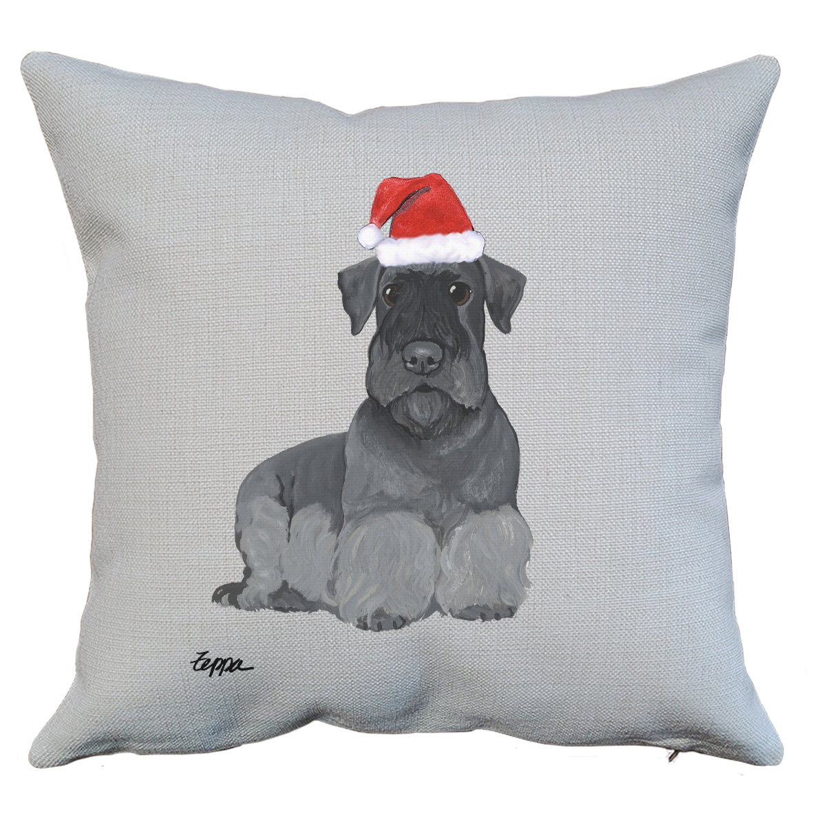 Cesky Terrier Santa Pillow
