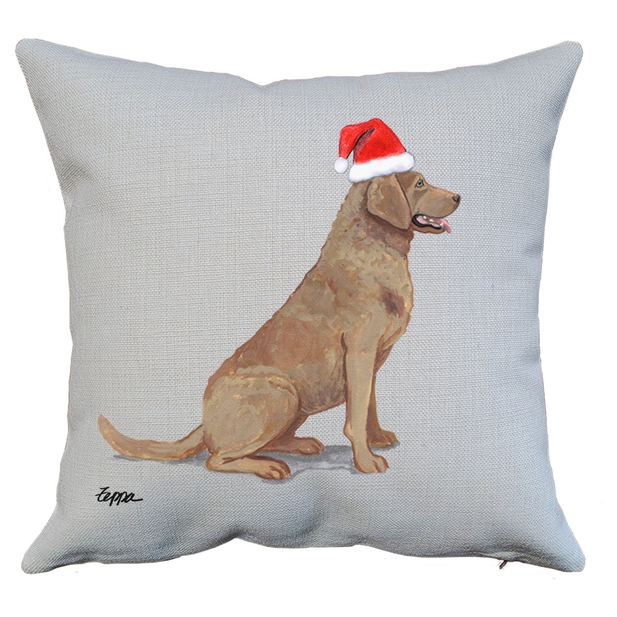 Chesapeake Bay Retriever Santa Pillow